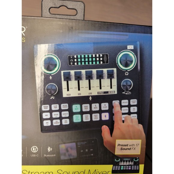 Vivitar Creator Series Audio Stream Sound Mixer USB-C Bluetooth Voice Effects - Picture 3 of 6